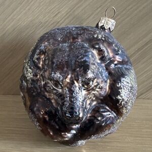 "Ani Balls --Bears 4.5" SLAVIC TREASURES Hand‎ Blown Christmas Ornament